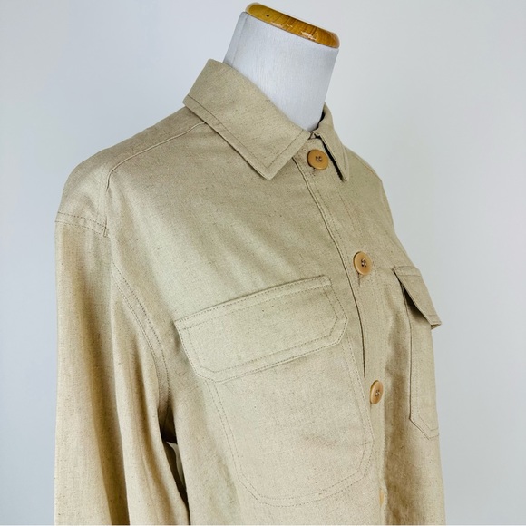 ZARA Neutral Lightweight Cropped Jacket Size Small - Picture 5 of 13